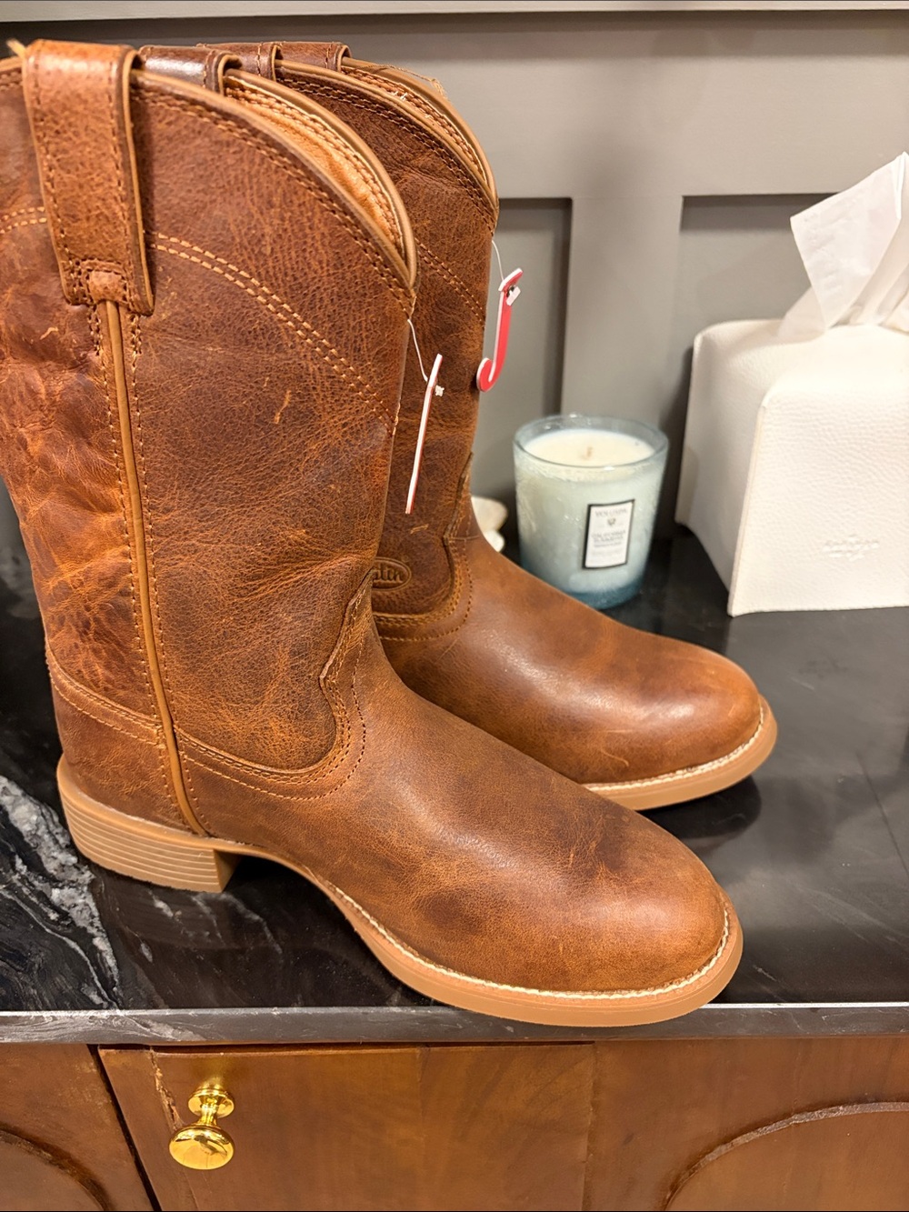 Justin’s Brown Leather Western Boots